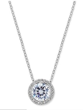 Eliot Danori Silver-Tone Crystal Pendant Necklace
